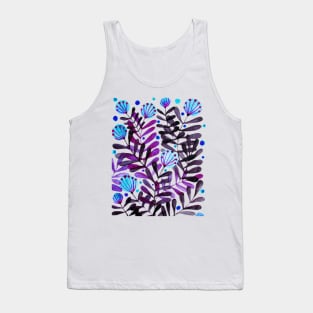 Flowers and foliage - purple and blue Tank Top